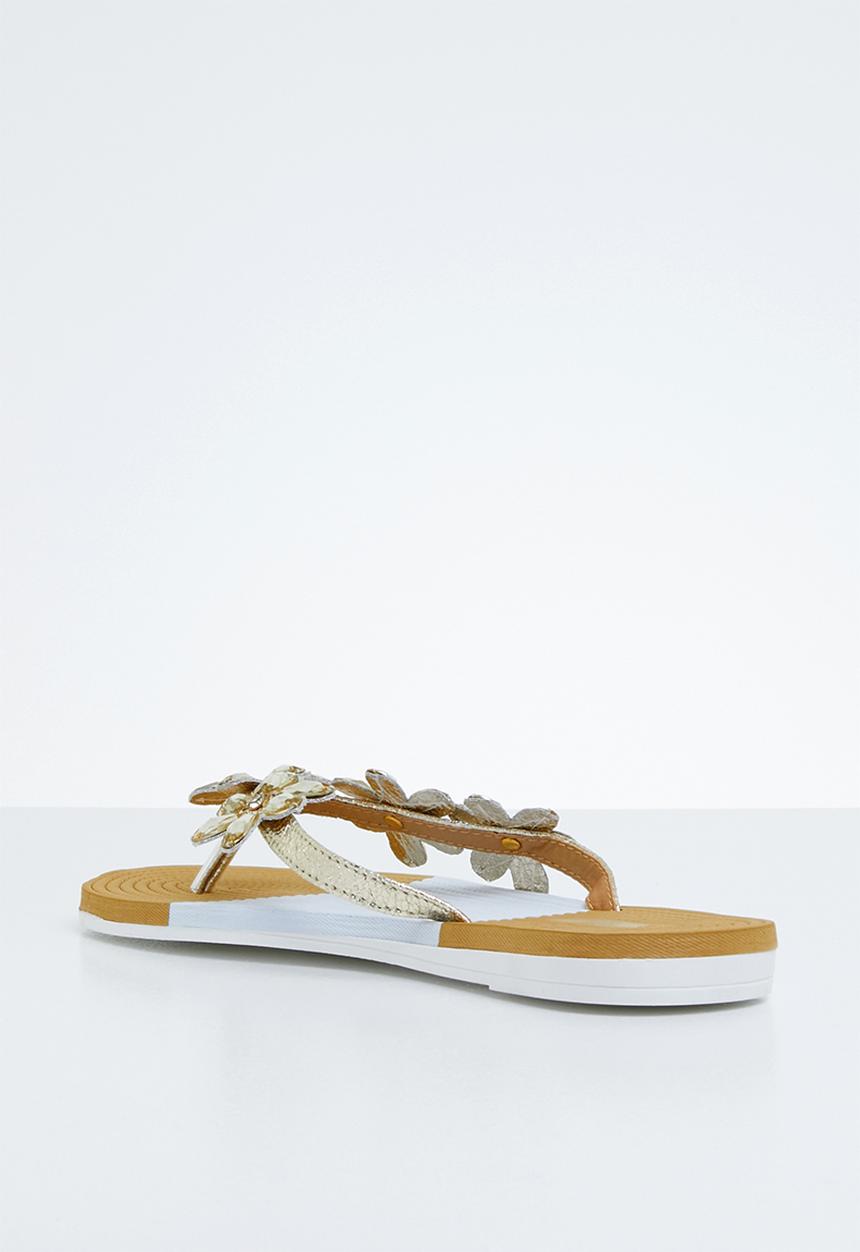Miss Black - Folle sandal - gold & white