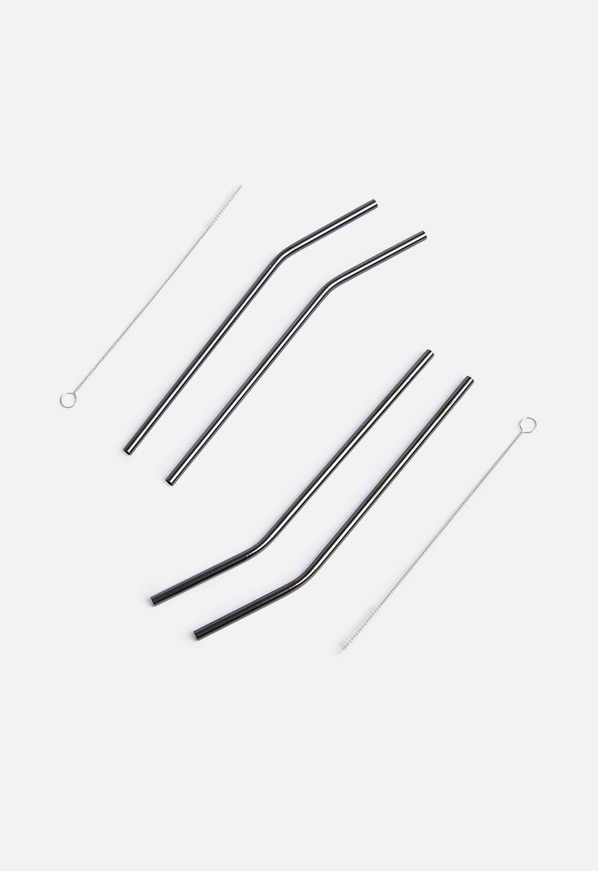 Nicolson Russell - Re-usable straw set of 4 - black