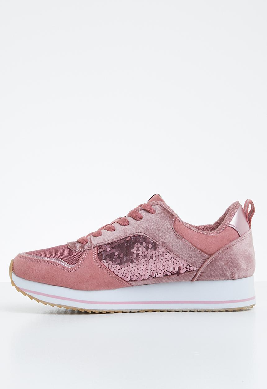 ONLY - Smilla elevated glitter sneaker - rose pink