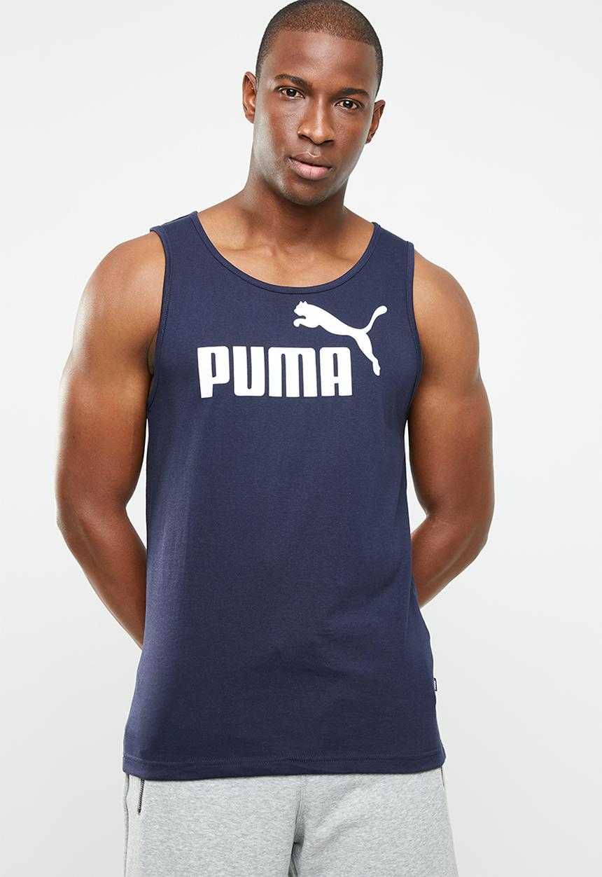 PUMA - Ess cotton tank top - blue