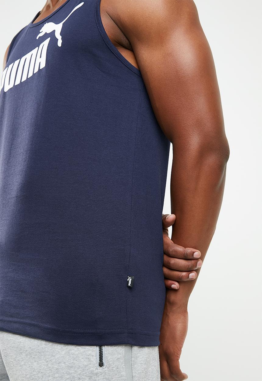 PUMA - Ess cotton tank top - blue