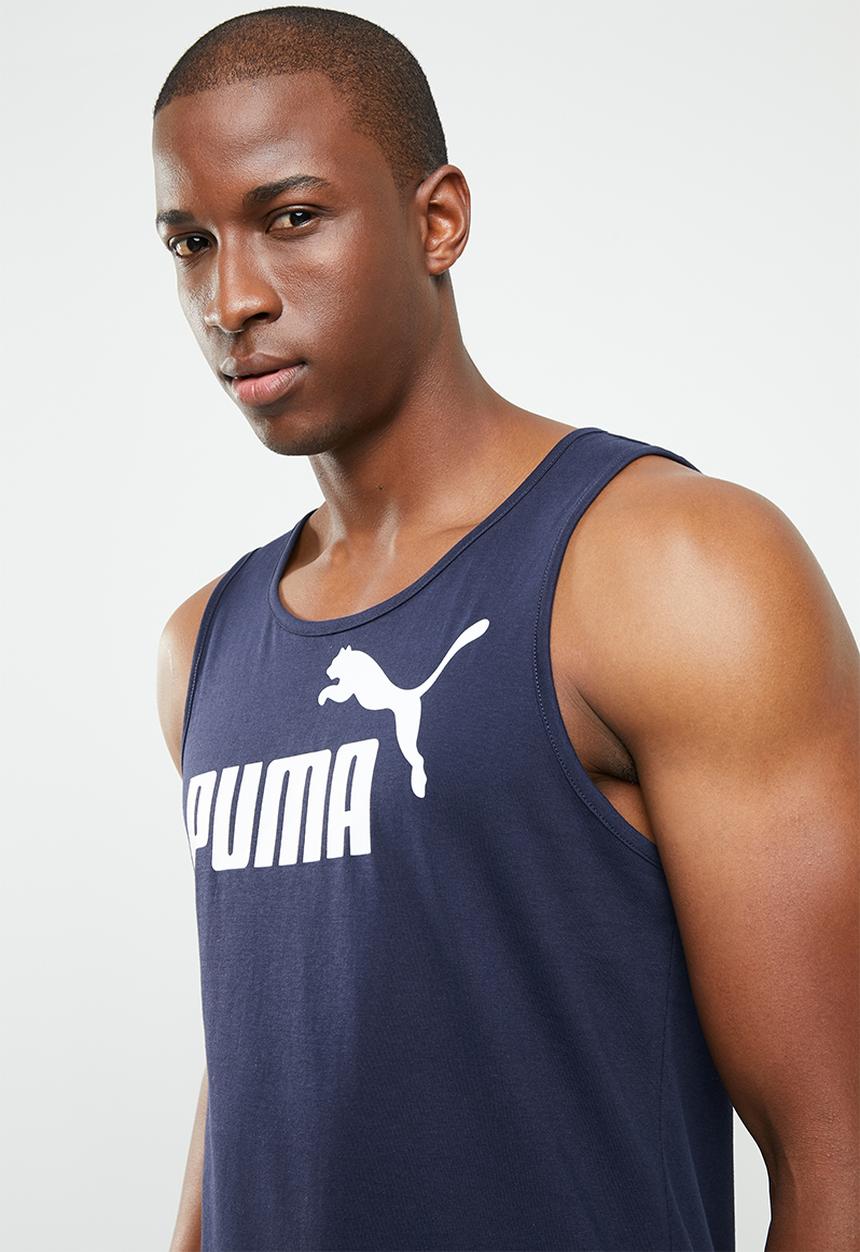 PUMA - Ess cotton tank top - blue