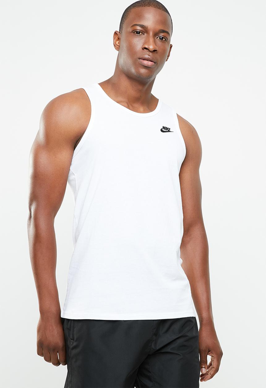 Nike - Nsw club embroidered tank top - white