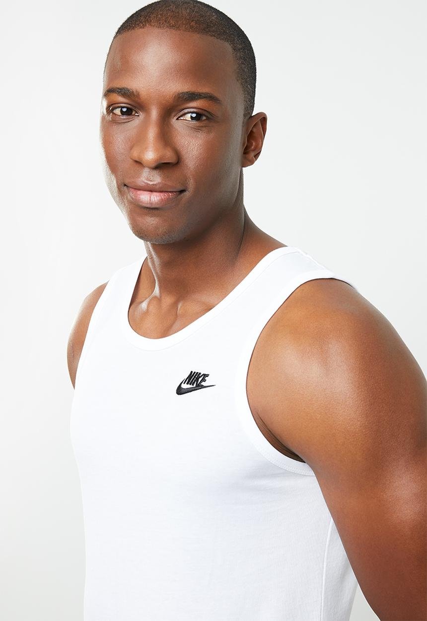 Nike - Nsw club embroidered tank top - white