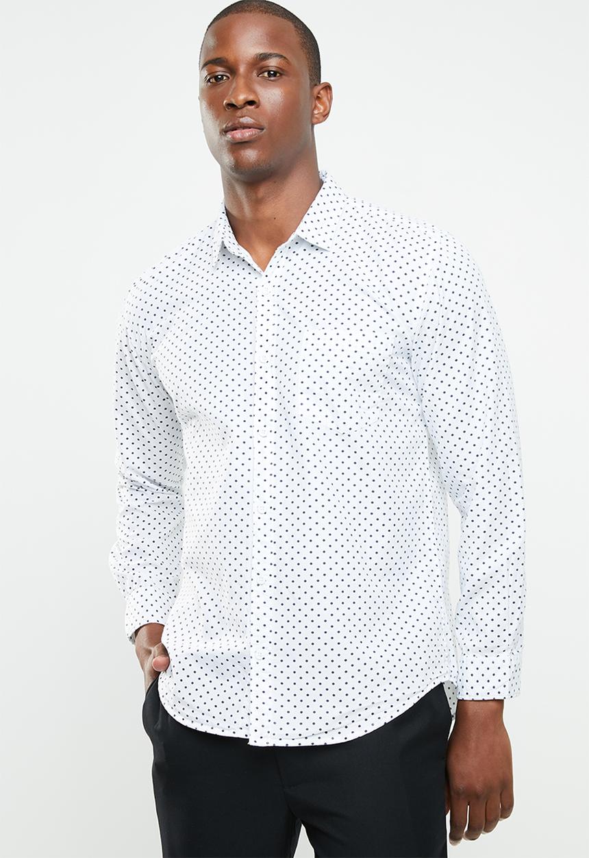 STYLE REPUBLIC - Domino long sleeve shirt - white