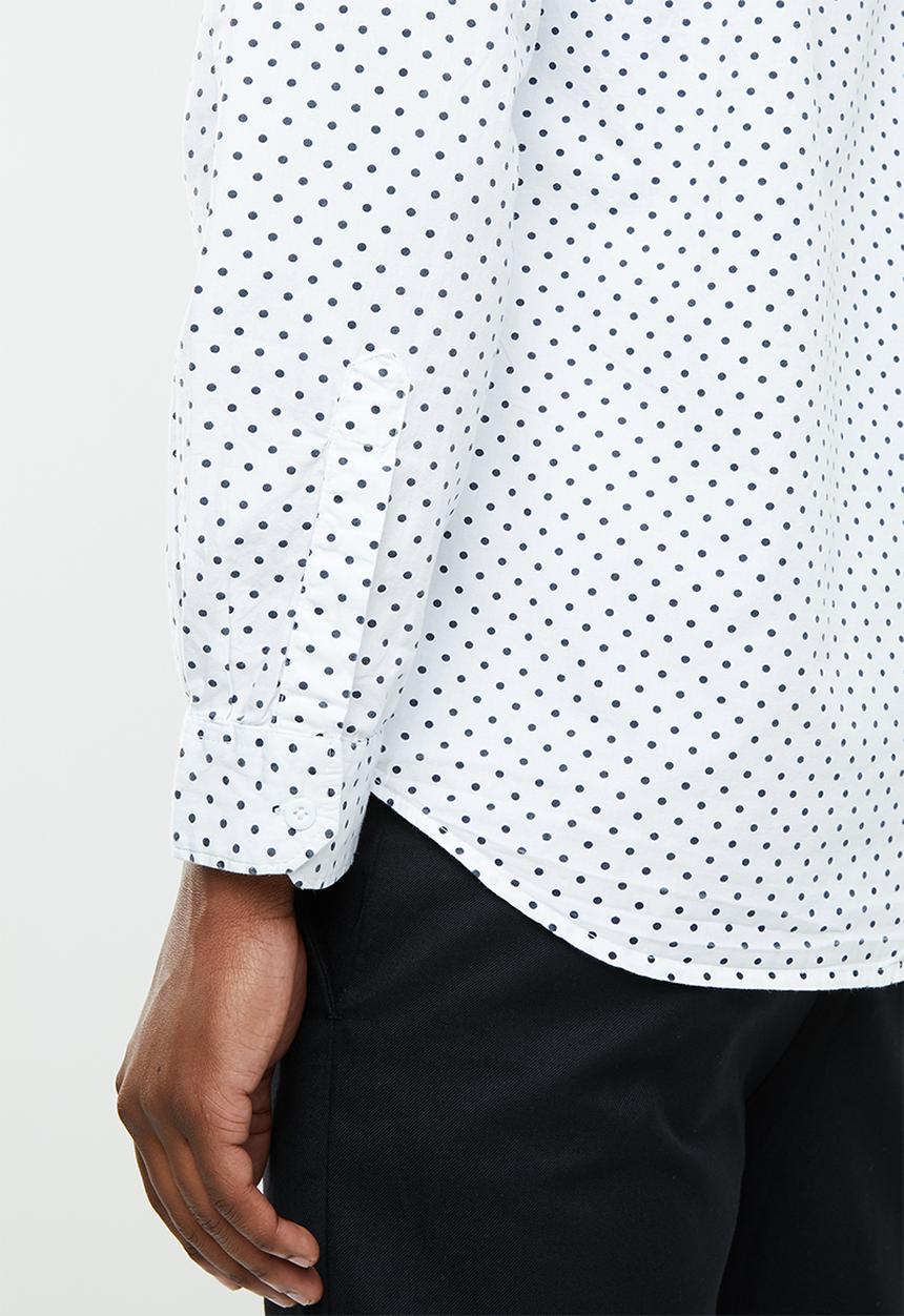 STYLE REPUBLIC - Domino long sleeve shirt - white
