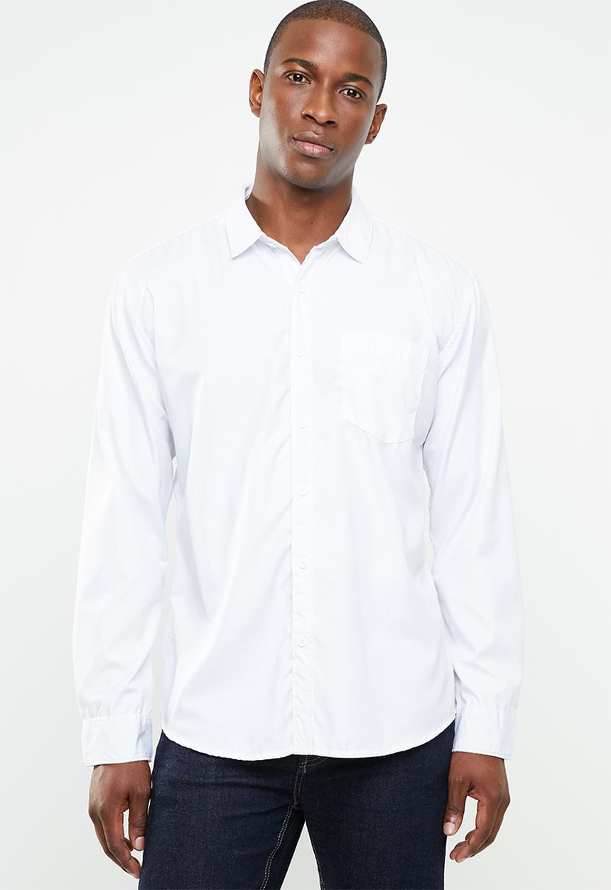 STYLE REPUBLIC - Essential slim fit long sleeve shirt - white