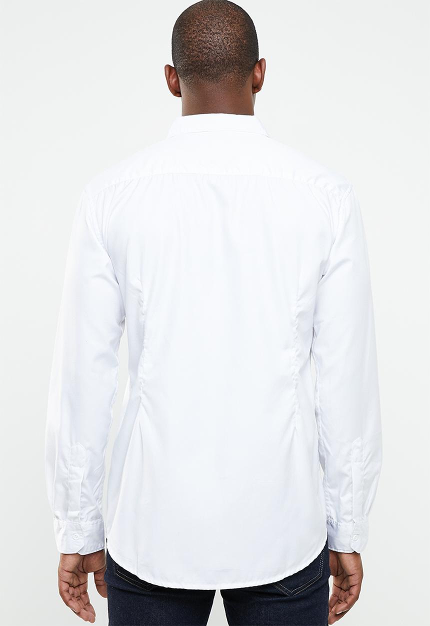 STYLE REPUBLIC - Essential slim fit long sleeve shirt - white