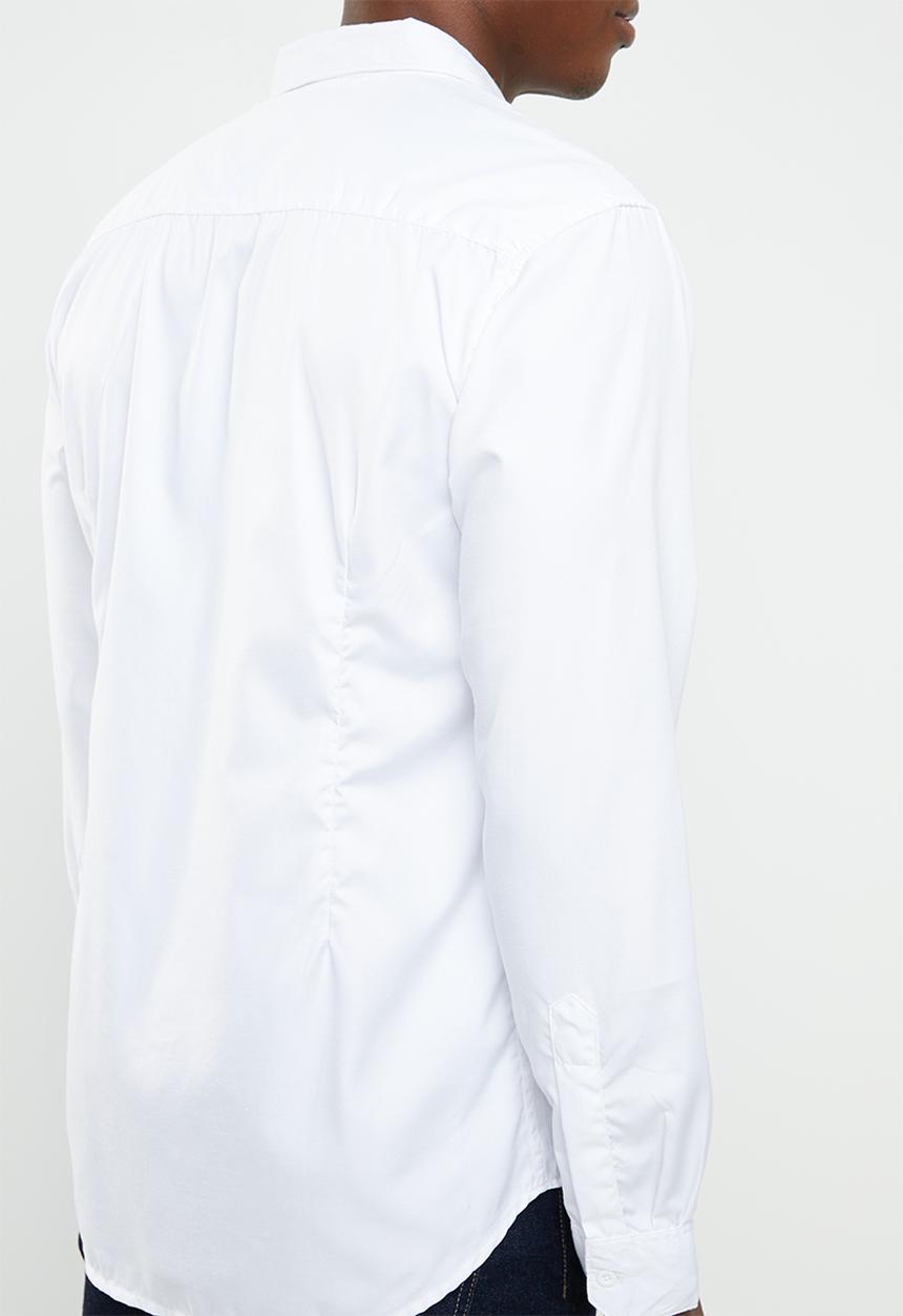 STYLE REPUBLIC - Essential slim fit long sleeve shirt - white
