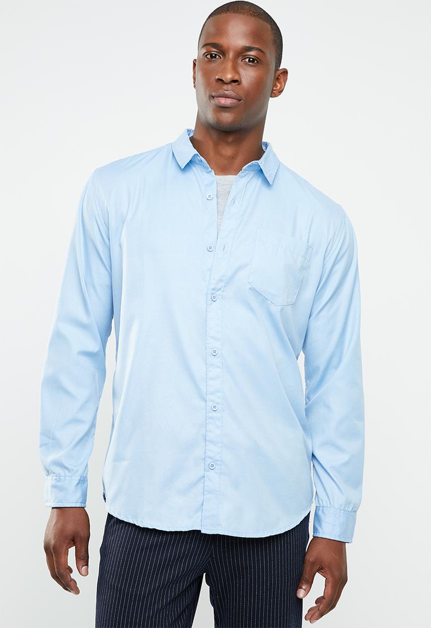 STYLE REPUBLIC - Essential slim fit long sleeve shirt - blue