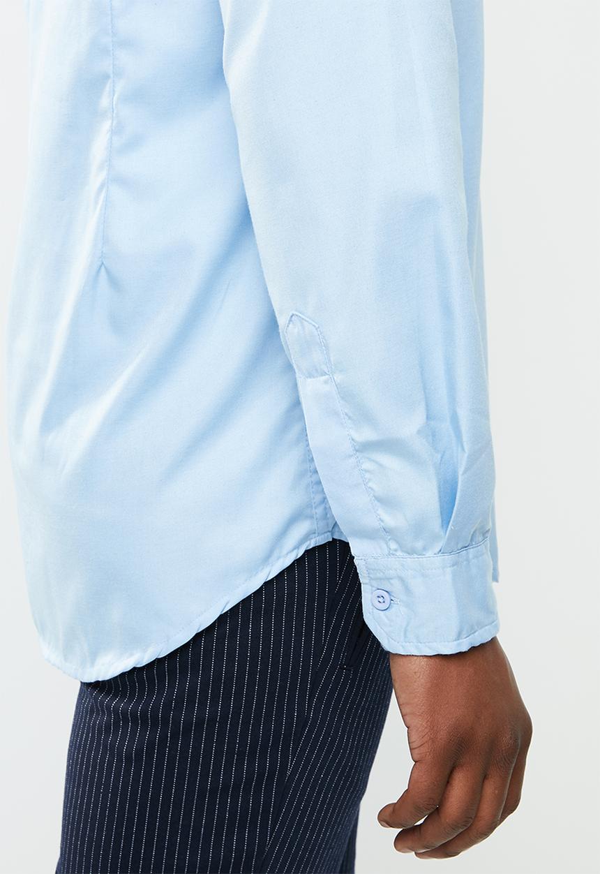 STYLE REPUBLIC - Essential slim fit long sleeve shirt - blue