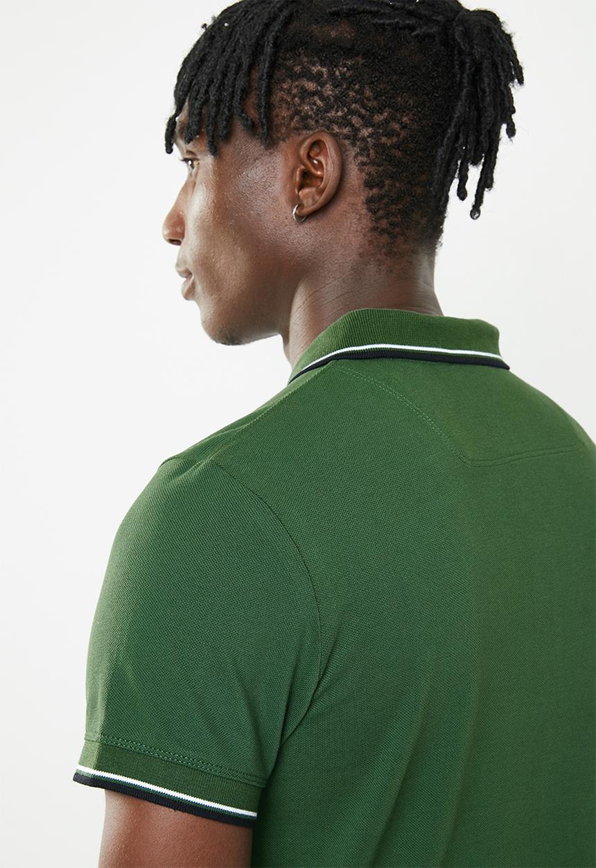 Diesel  - Randy broken short sleeve polo tee - green