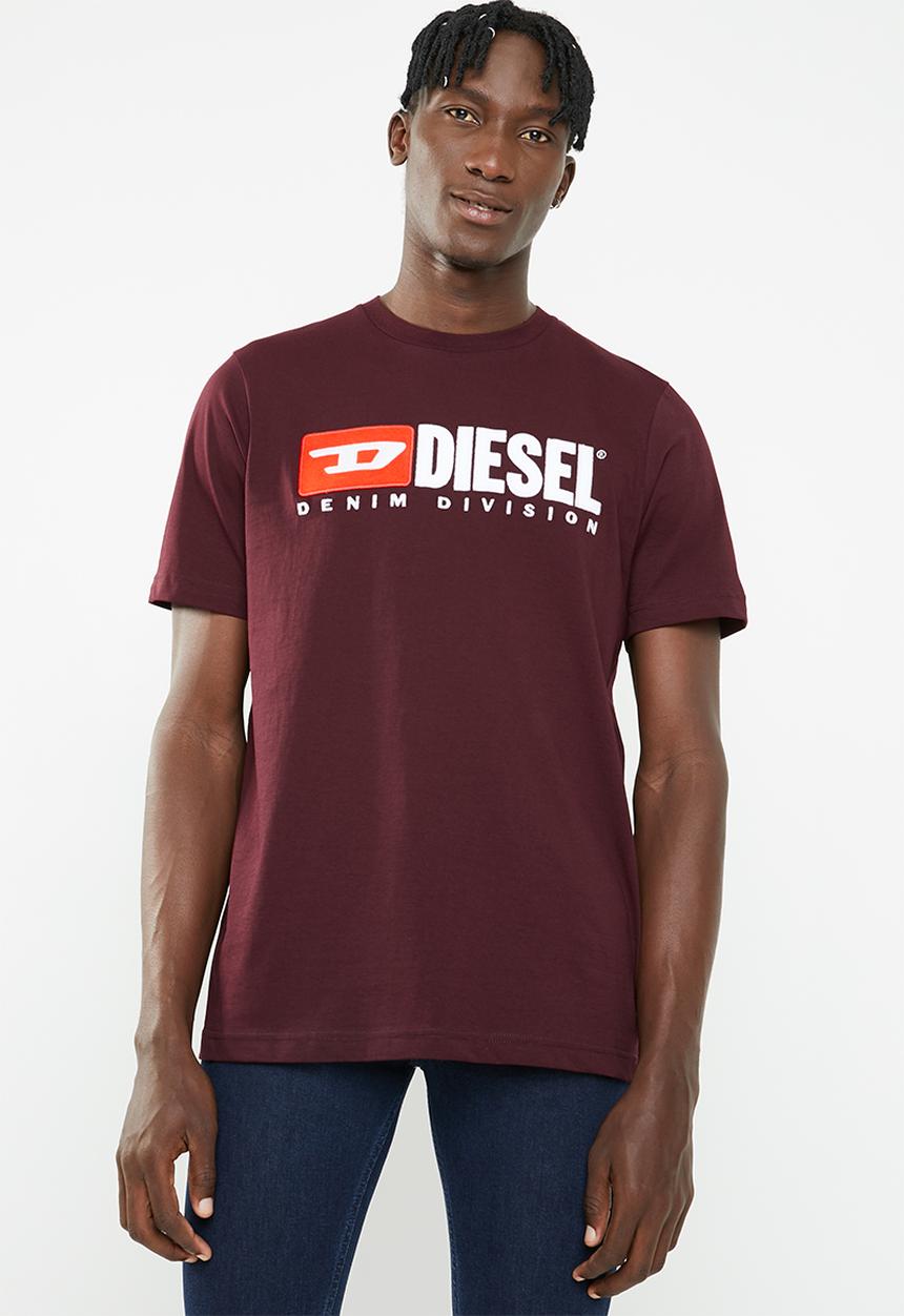 Diesel  - Just division short sleeve tee - maroon