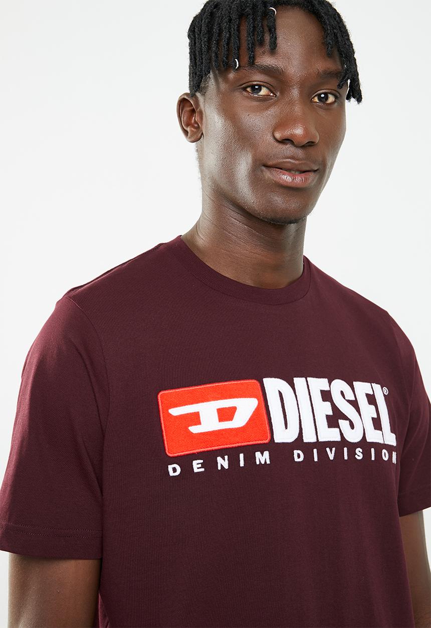 Diesel  - Just division short sleeve tee - maroon