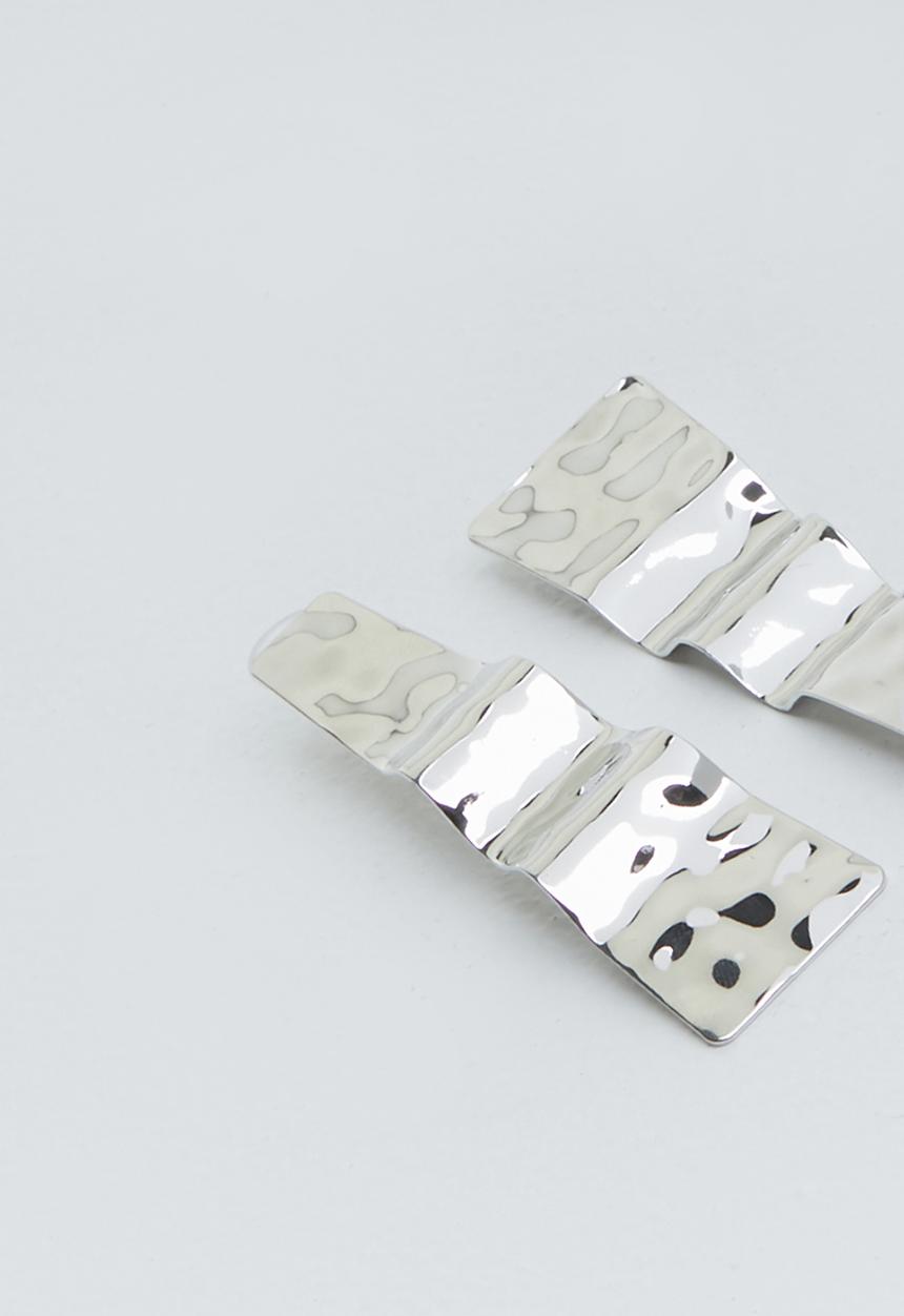 Superbalist - Sophia pressed metal earrings - silver