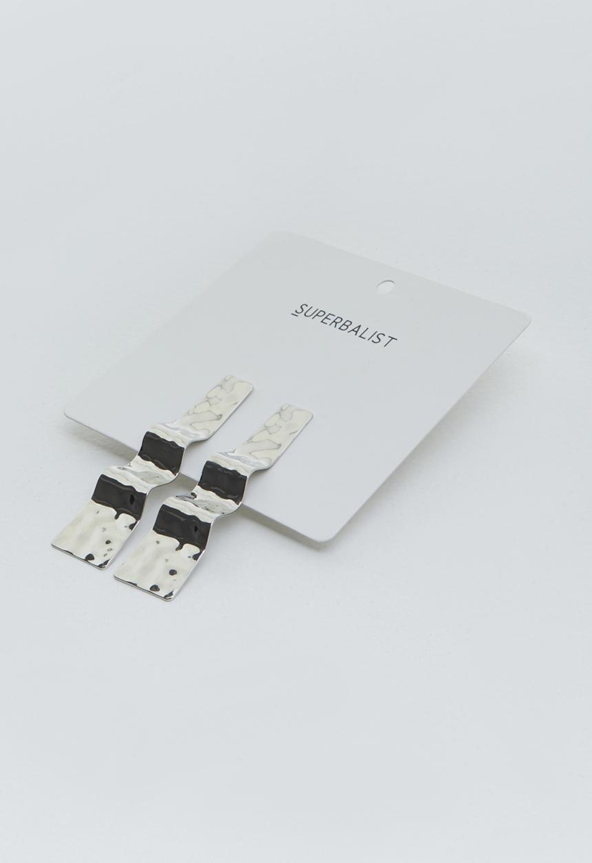 Superbalist - Sophia pressed metal earrings - silver