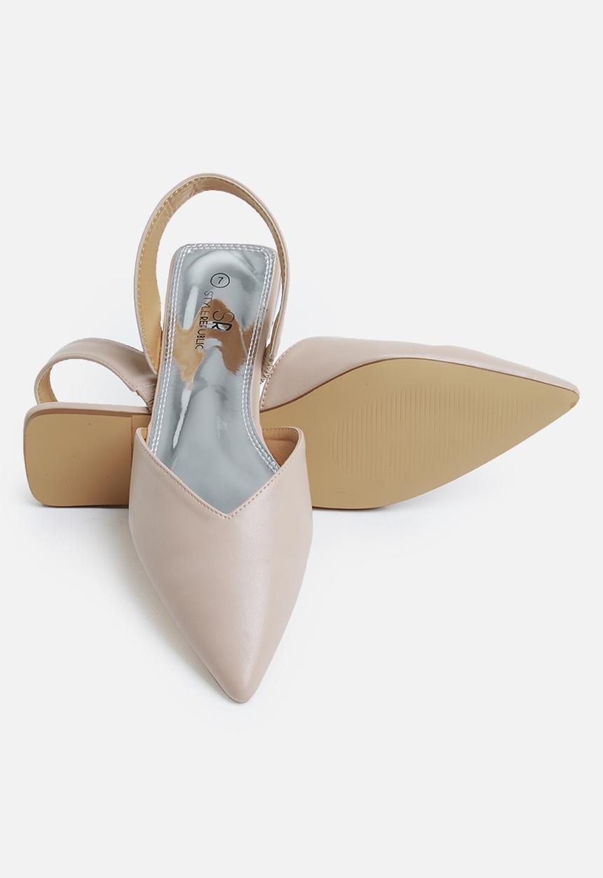 STYLE REPUBLIC - Slingback metallic pumps - pink