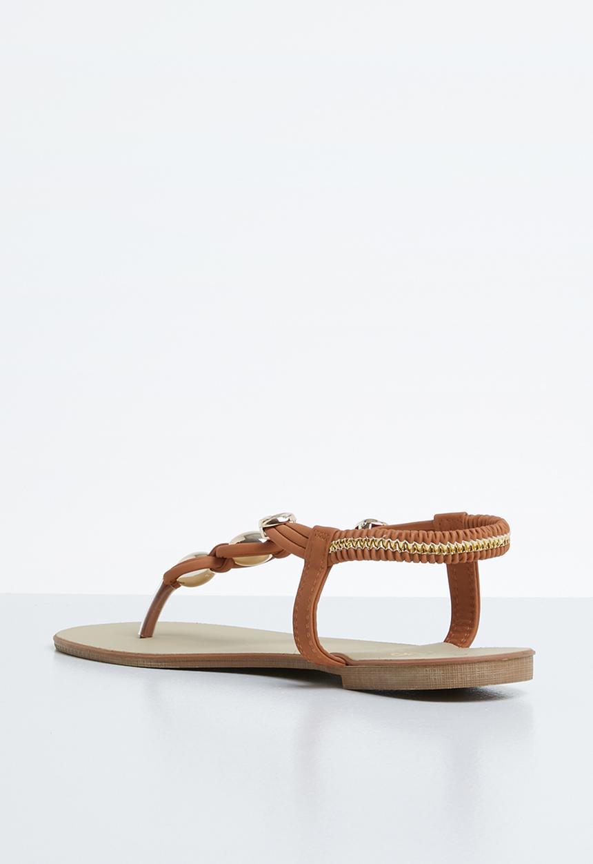 STYLE REPUBLIC - Strappy thong sandals - tan