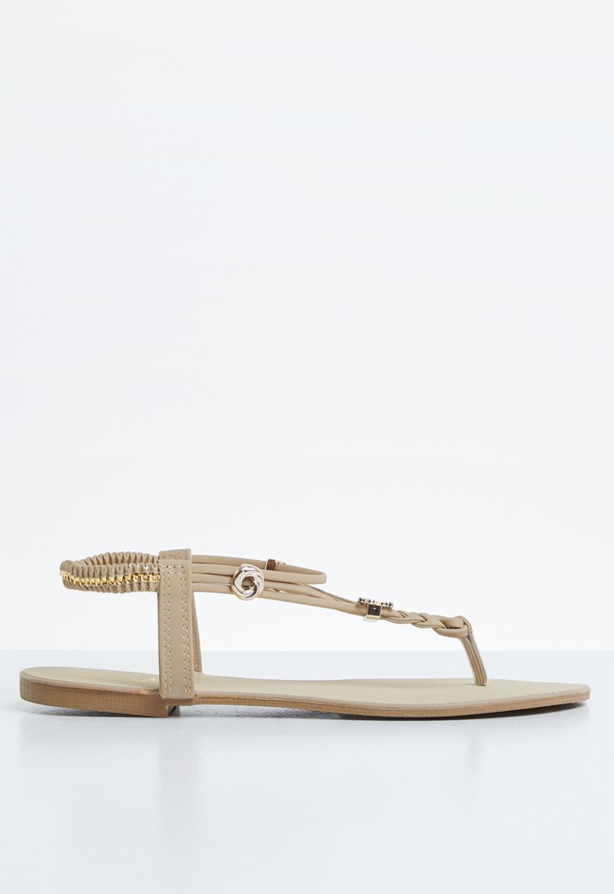 STYLE REPUBLIC - Butterfly thong sandals - neutral