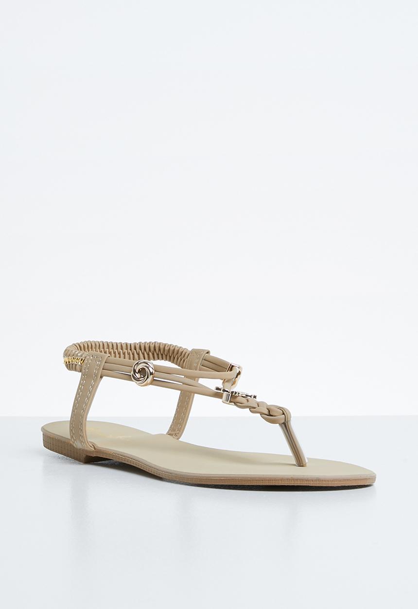 STYLE REPUBLIC - Butterfly thong sandals - neutral