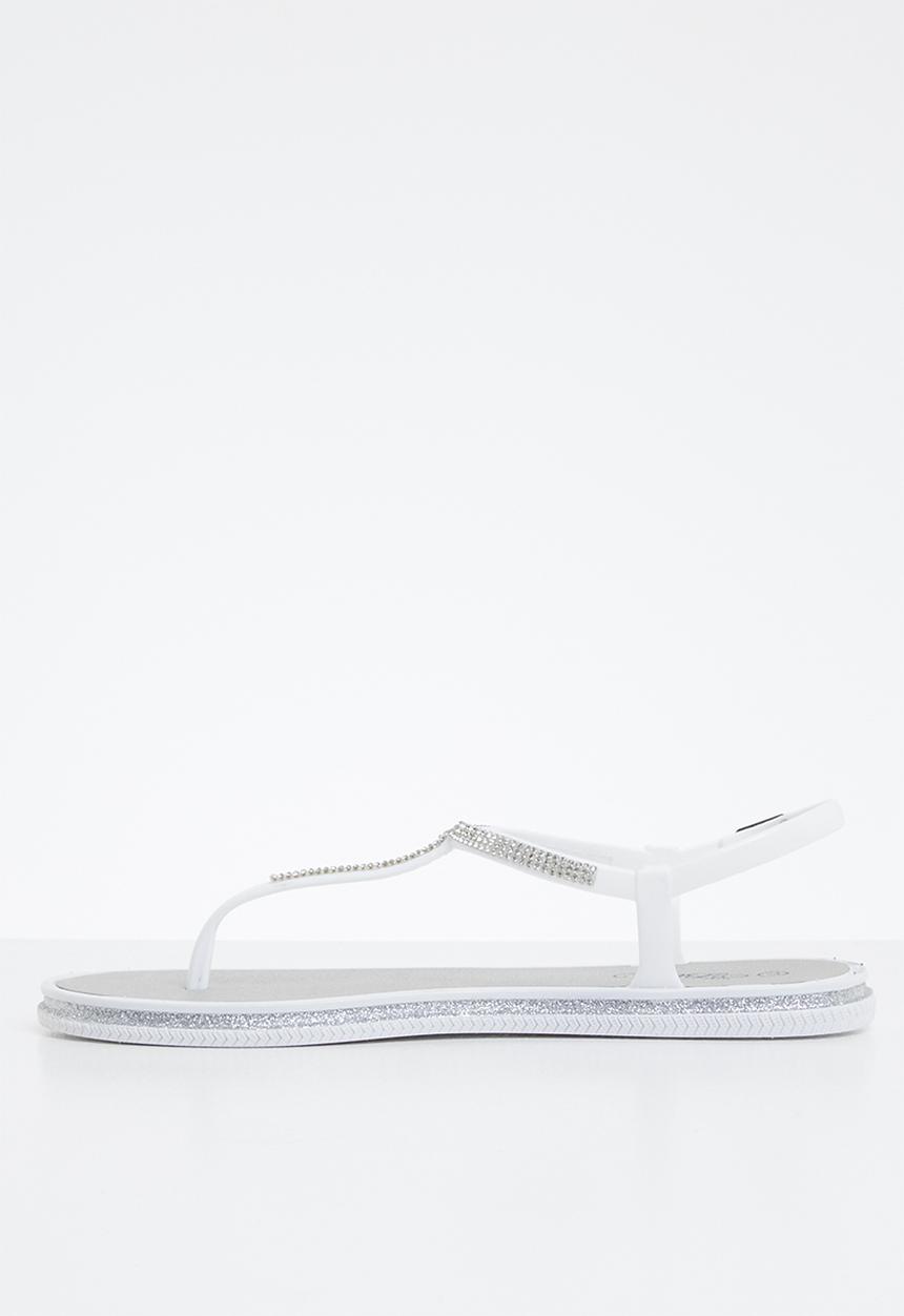Miss Black - Peria sandal - white