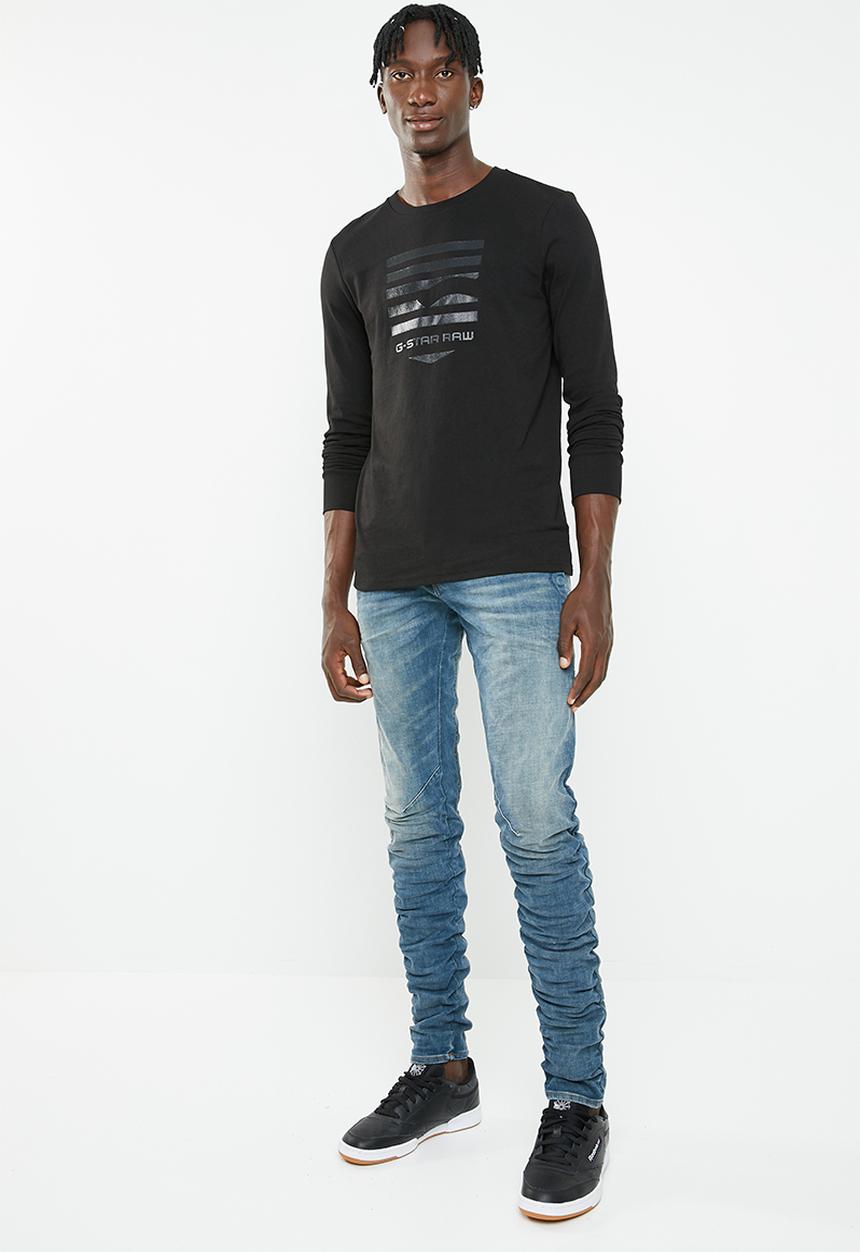 G-STAR - Graphic 76 r t long sleeve tee - black