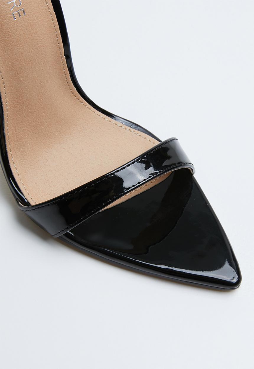 Public Desire - Ace sharp point toe barely there heel - black 