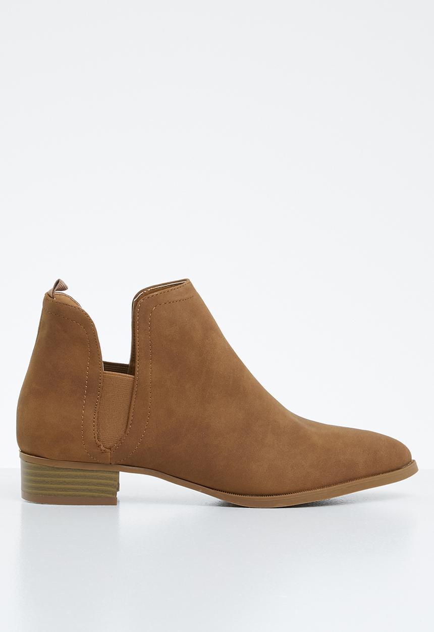Jada - Slip-on  low heel ankle boots - brown