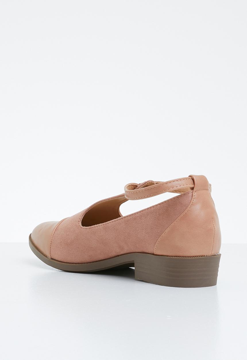 Jada - Fabric combo flat pointed pump - pink