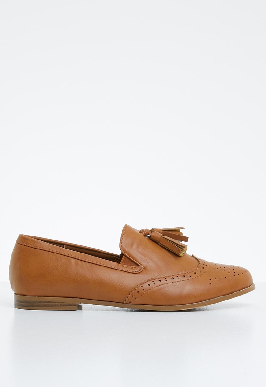 Jada - Tassel combo flat loafer - tan