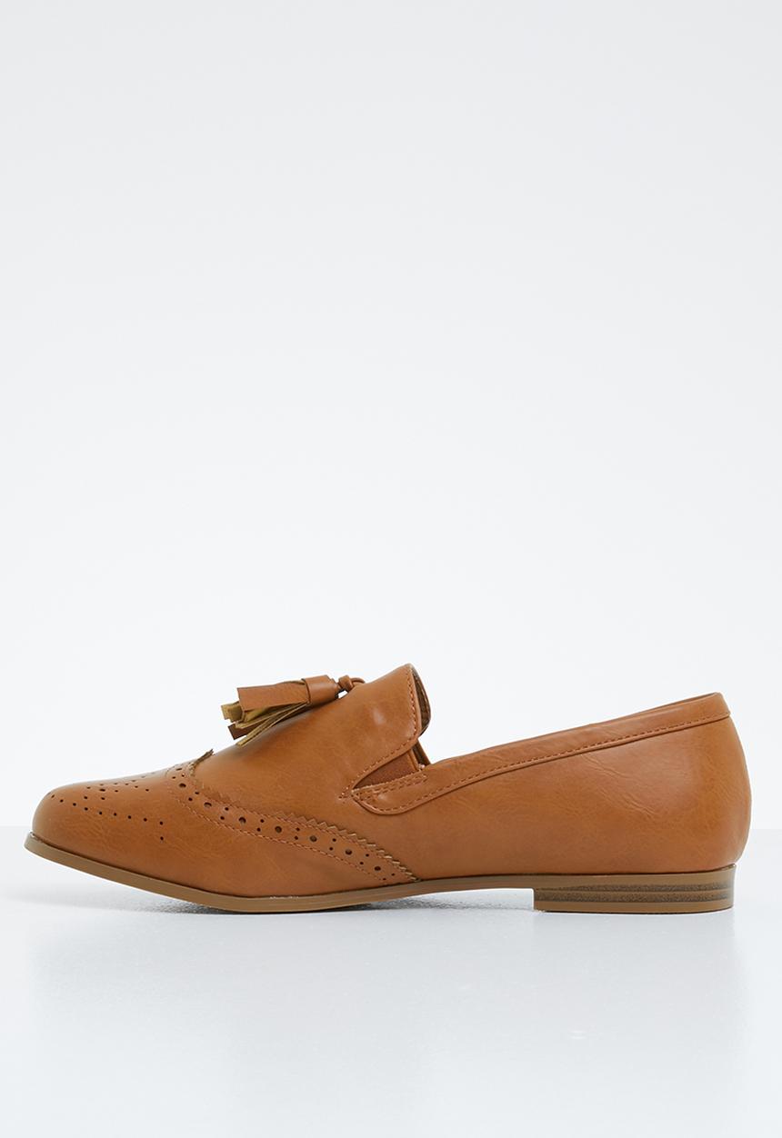 Jada - Tassel combo flat loafer - tan