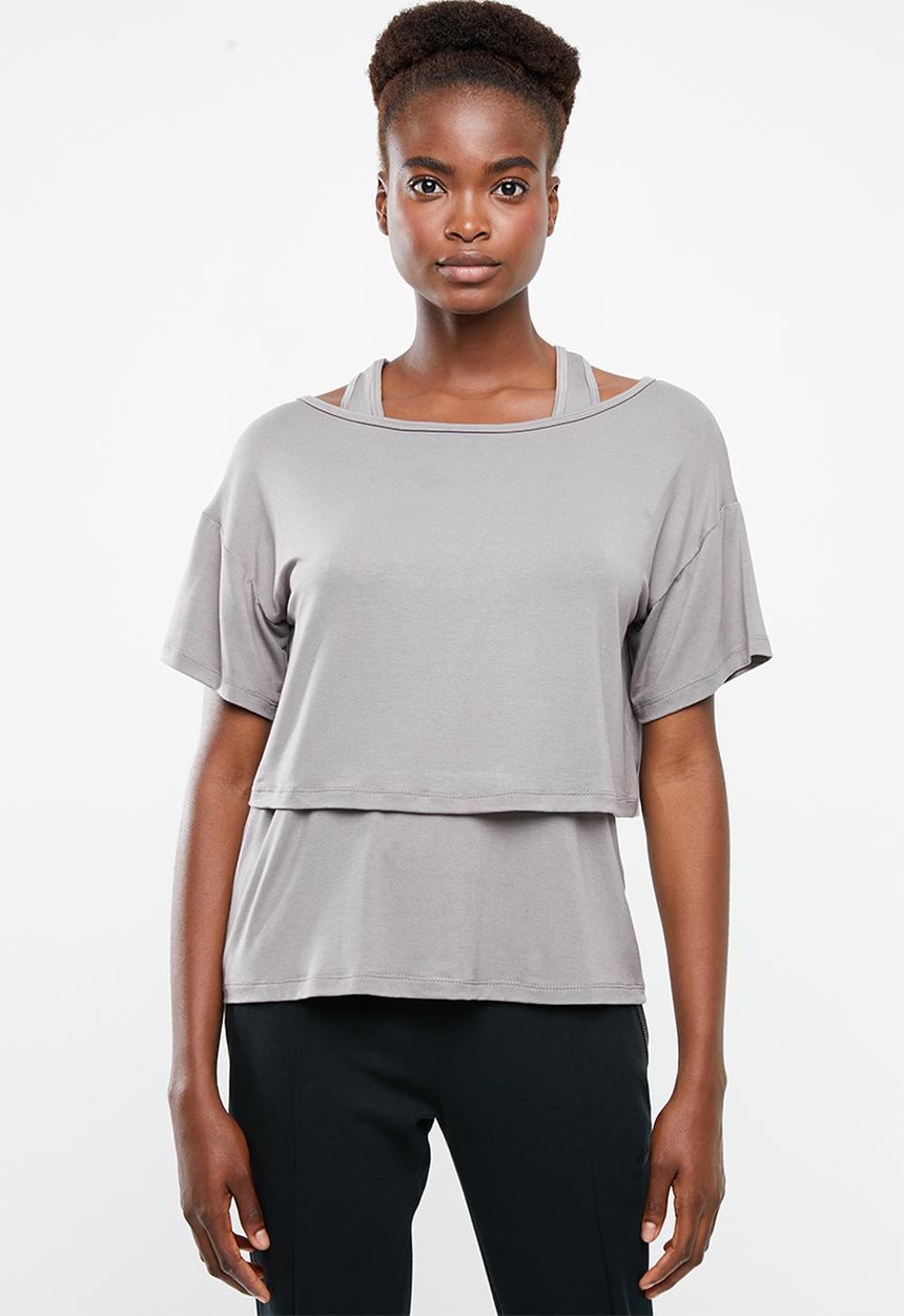 Superbalist - Boxy tee with vest - grey
