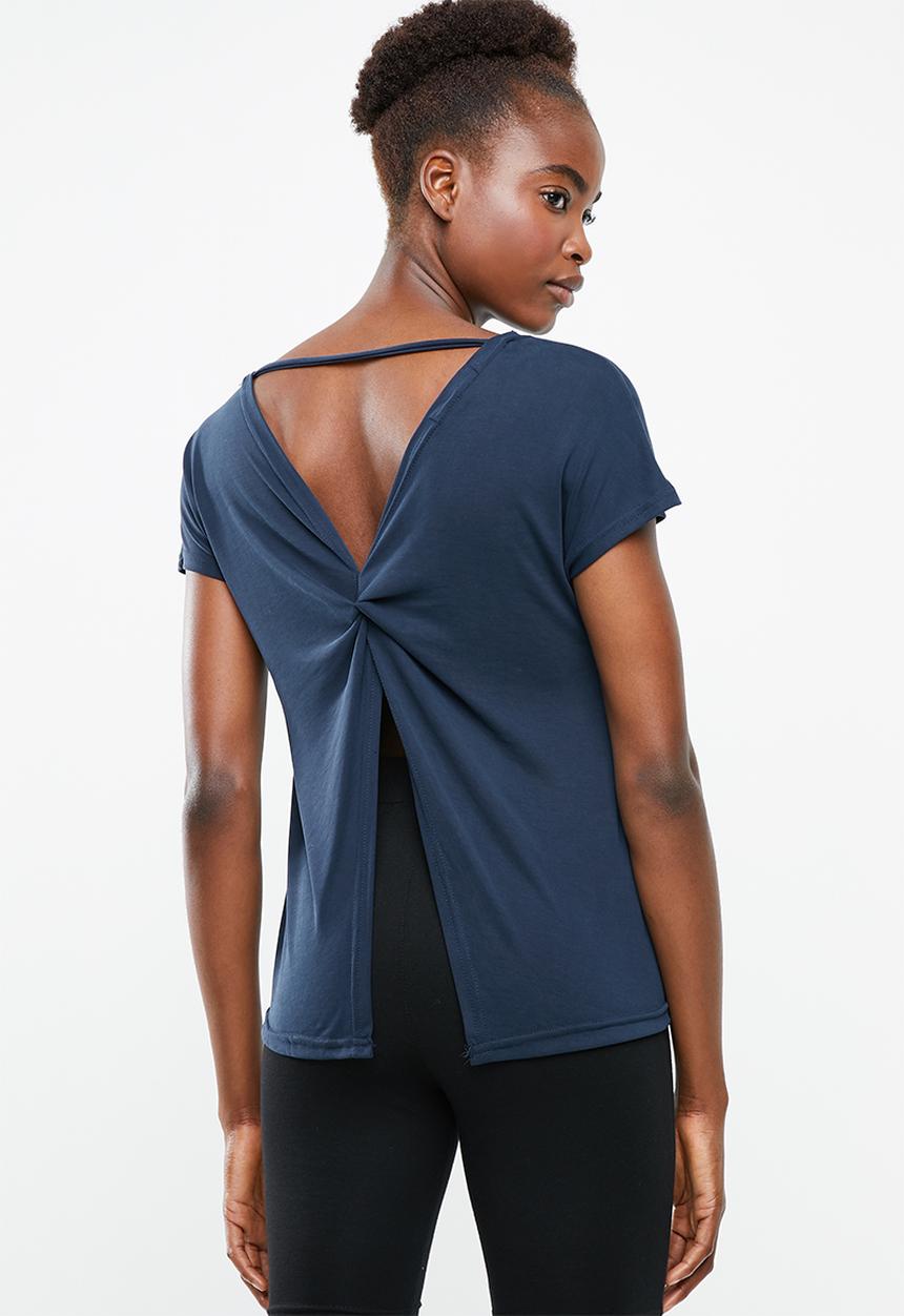 Superbalist - Knot back T-shirt - navy