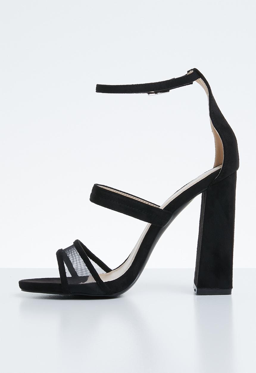 Public Desire - Vino square toe barely there heel - black
