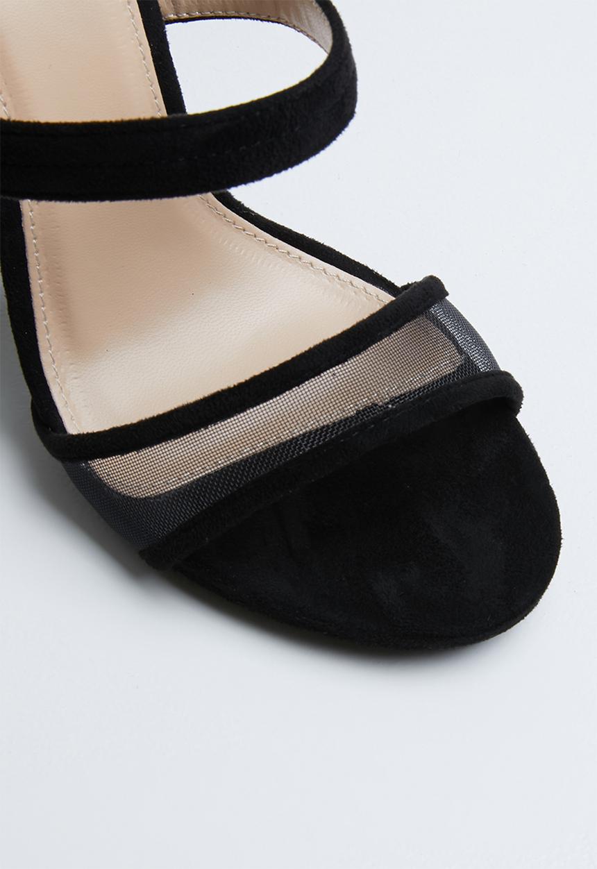 Public Desire - Vino square toe barely there heel - black