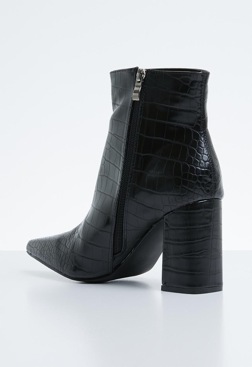 Public Desire - Empire pointed toe ankle boot - black