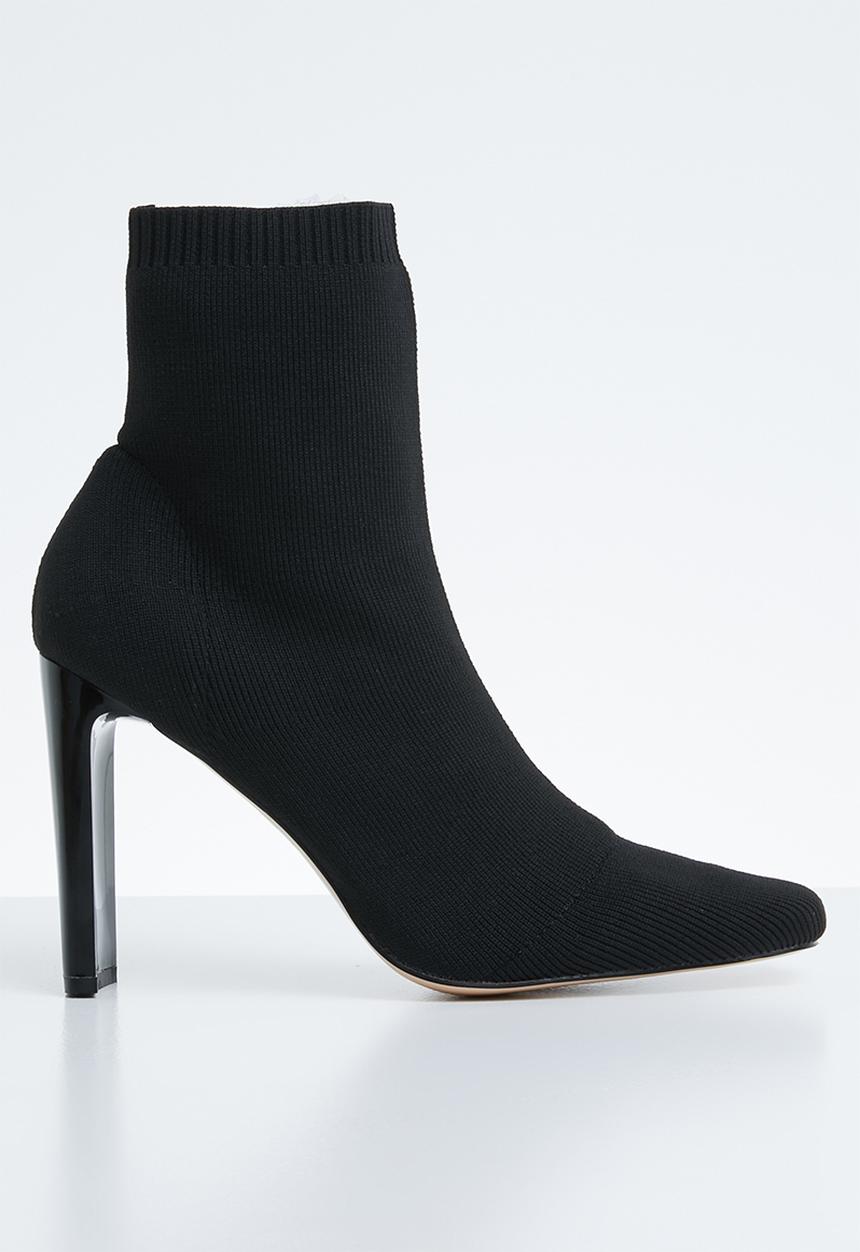 Public Desire - Pioneer stretch square toe ankle boot - black