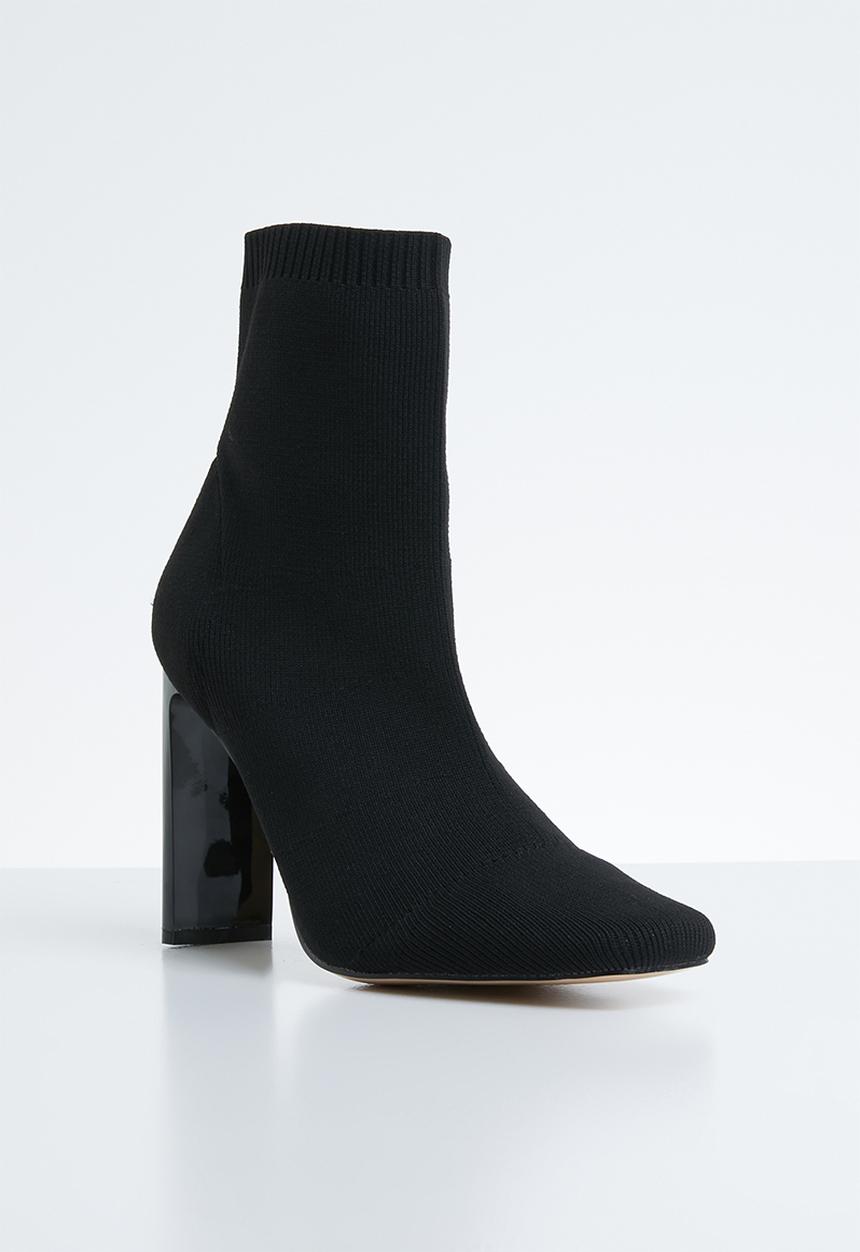 Public Desire - Pioneer stretch square toe ankle boot - black
