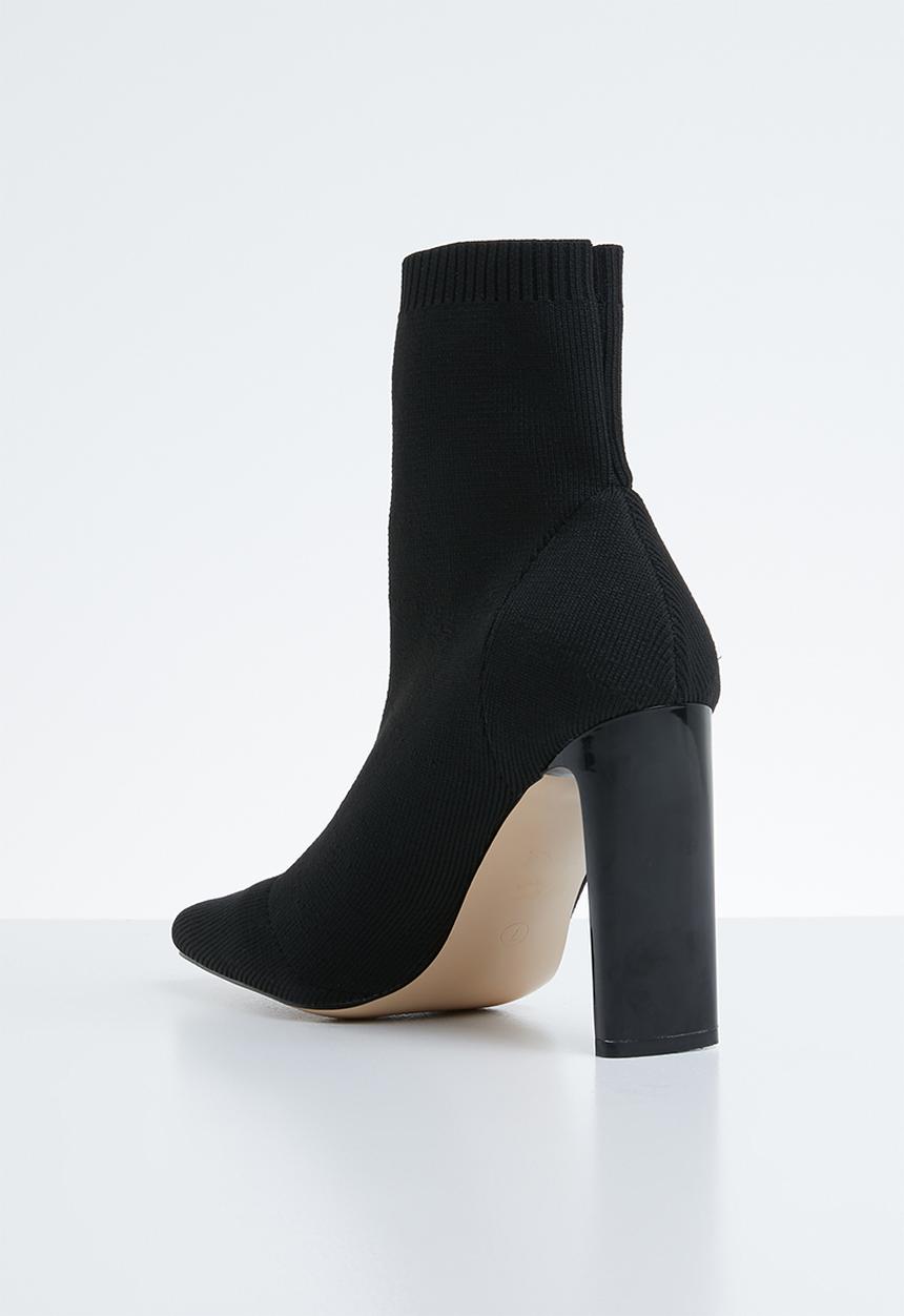 Public Desire - Pioneer stretch square toe ankle boot - black