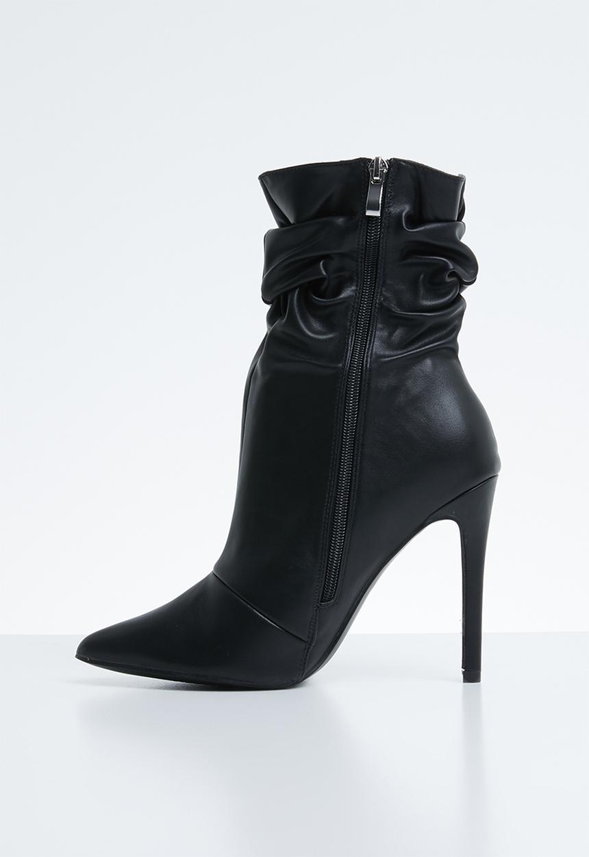 Public Desire - Adorn slouched heeled ankle boot - black 
