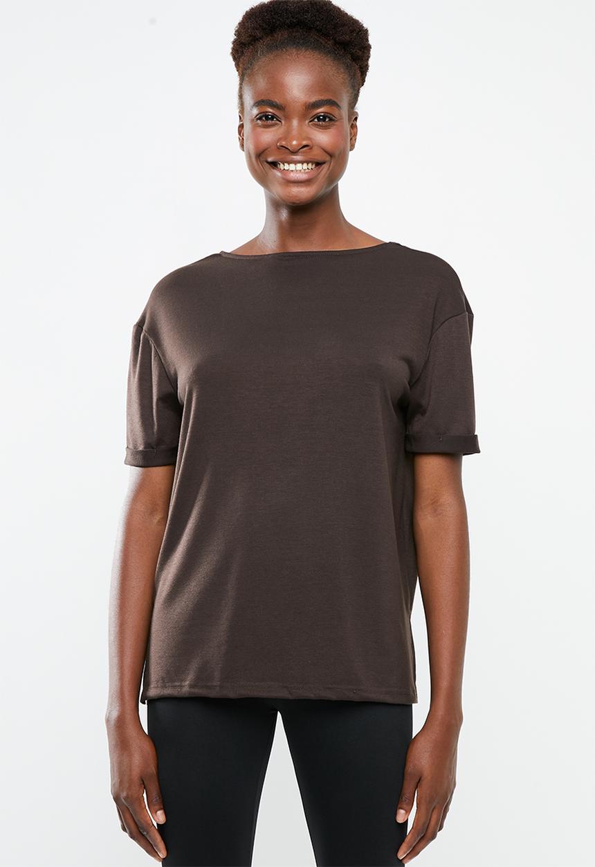 Superbalist - Cross back T-shirt - brown