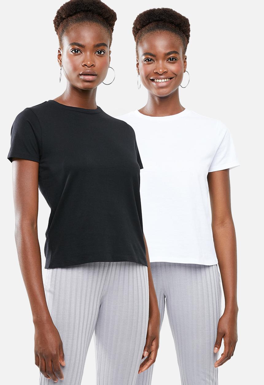 Superbalist - Crew neck tee 2 pack - black & white 