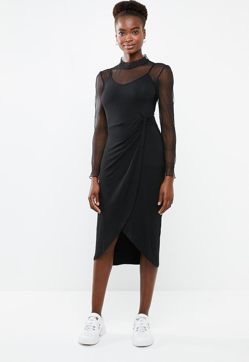Superbalist - Sleeveless twist dress - black