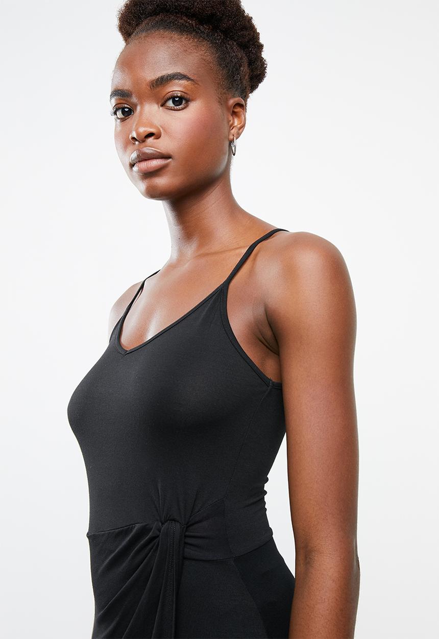 Superbalist - Sleeveless twist dress - black