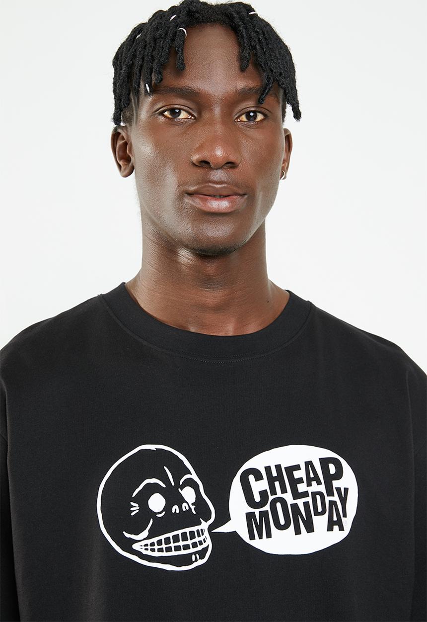 Cheap Monday - Uni speech logo tee - black