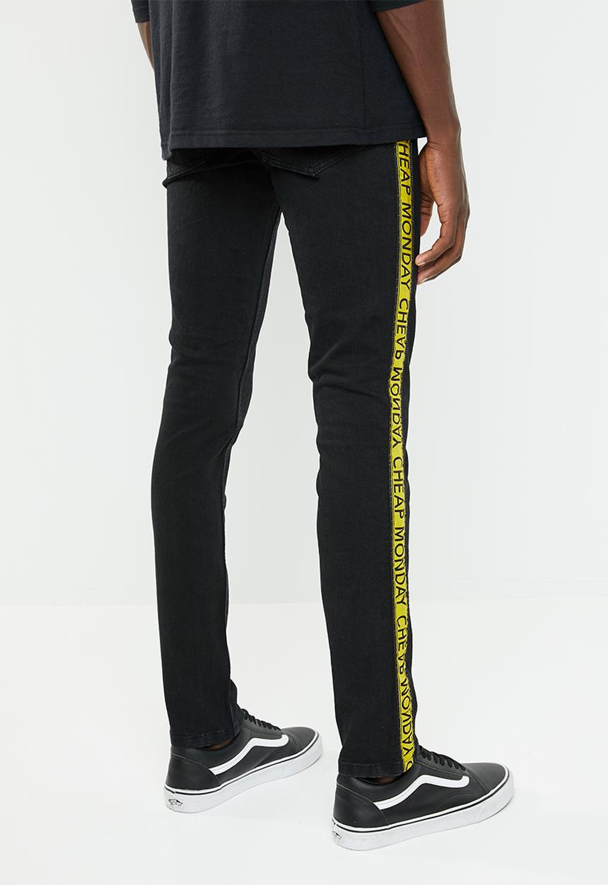 Cheap Monday - Tight fit tape jeans - black