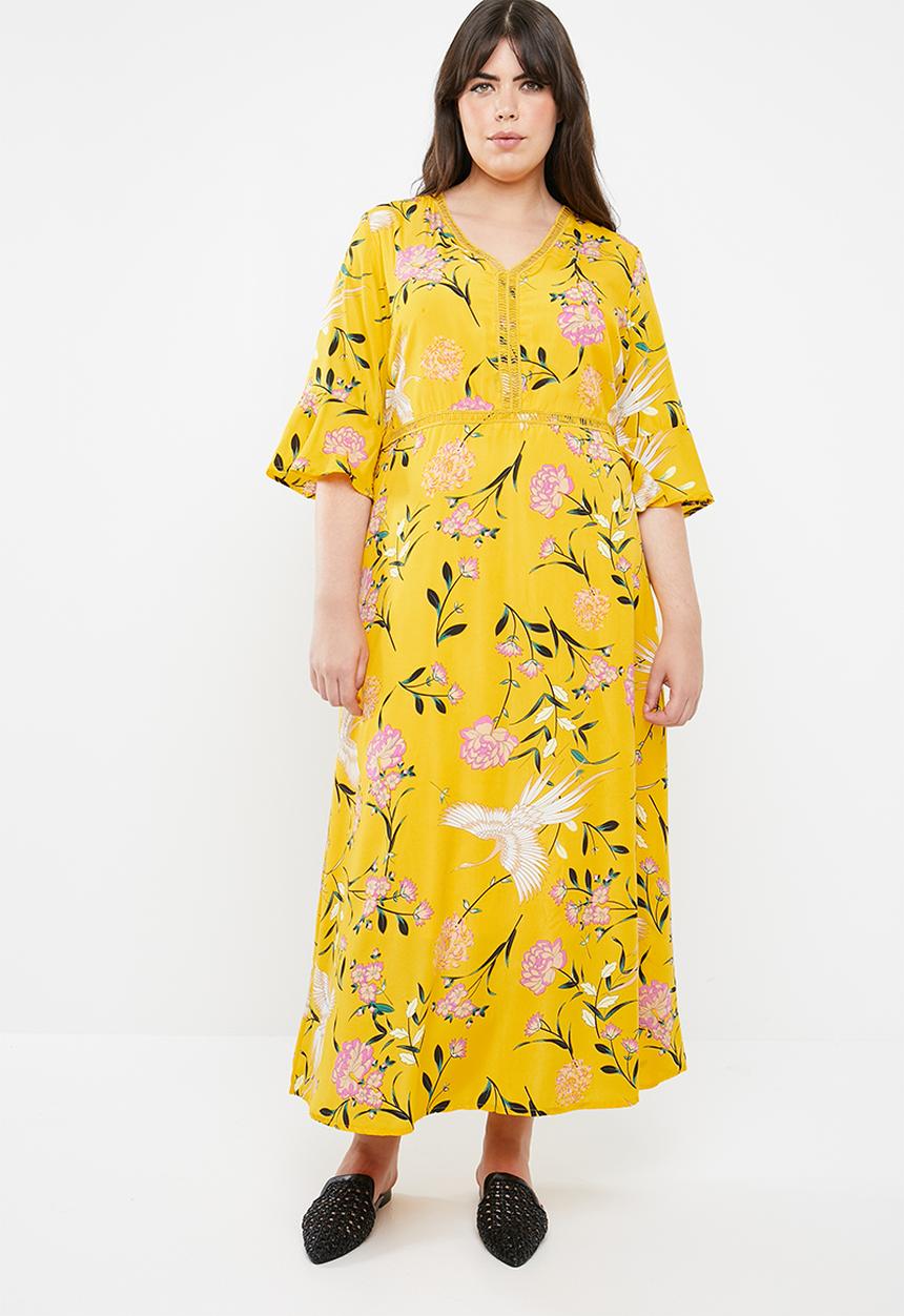 STYLE REPUBLIC PLUS - Ladder lace pebble dress - multi