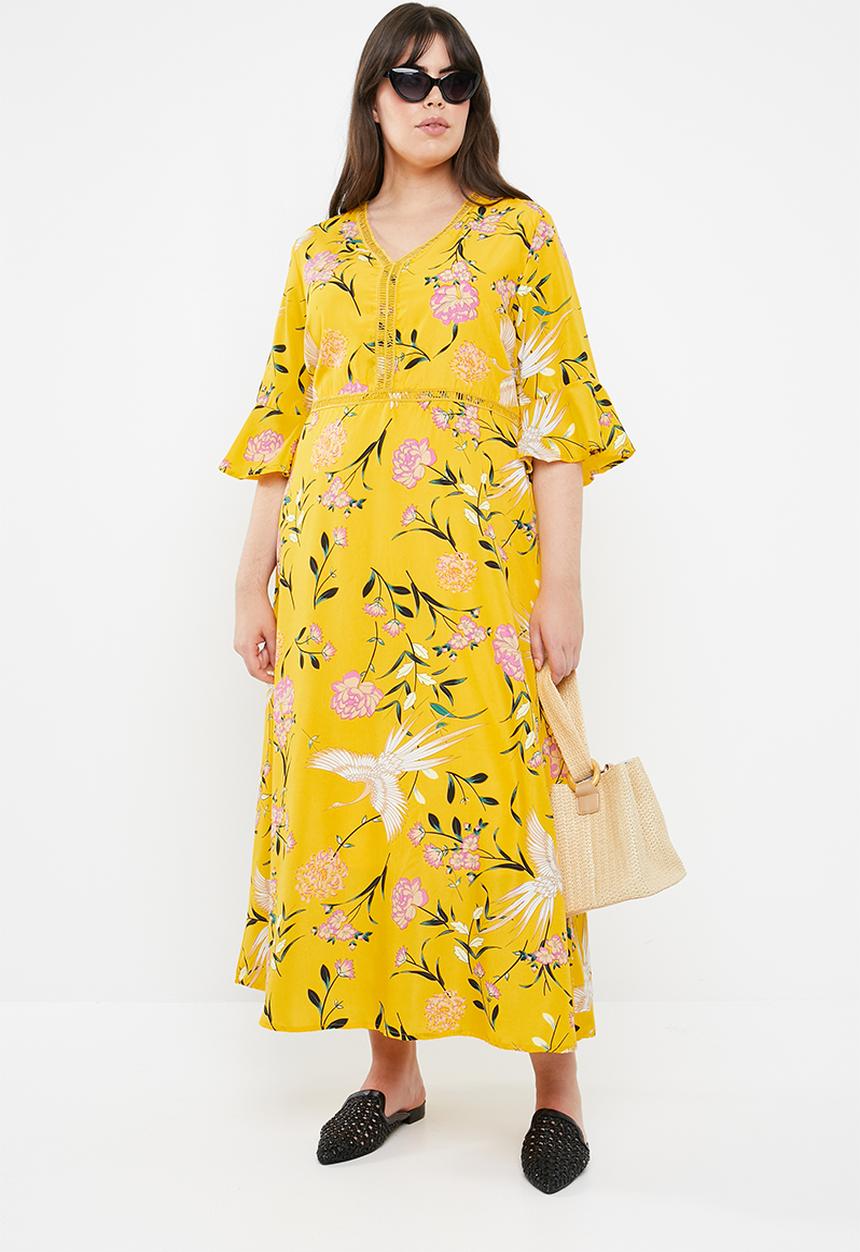 STYLE REPUBLIC PLUS - Ladder lace pebble dress - multi