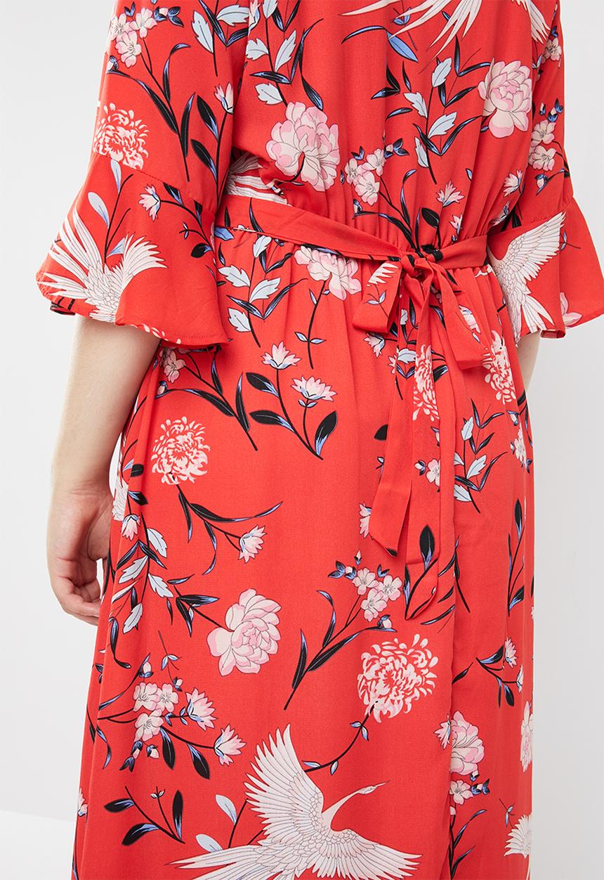 STYLE REPUBLIC PLUS - Ladder lace pebble maxi dress - multi