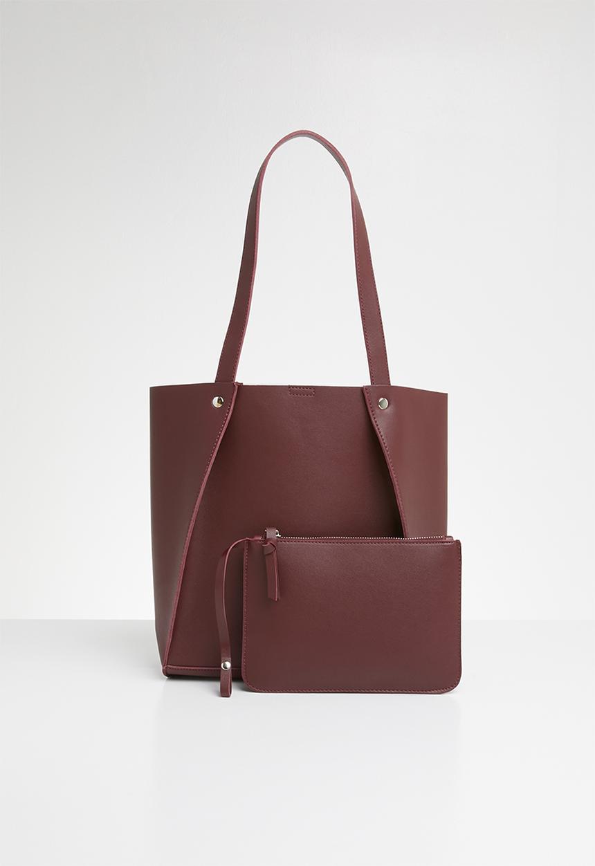 Superbalist - Yara shopper with purse - burgundy